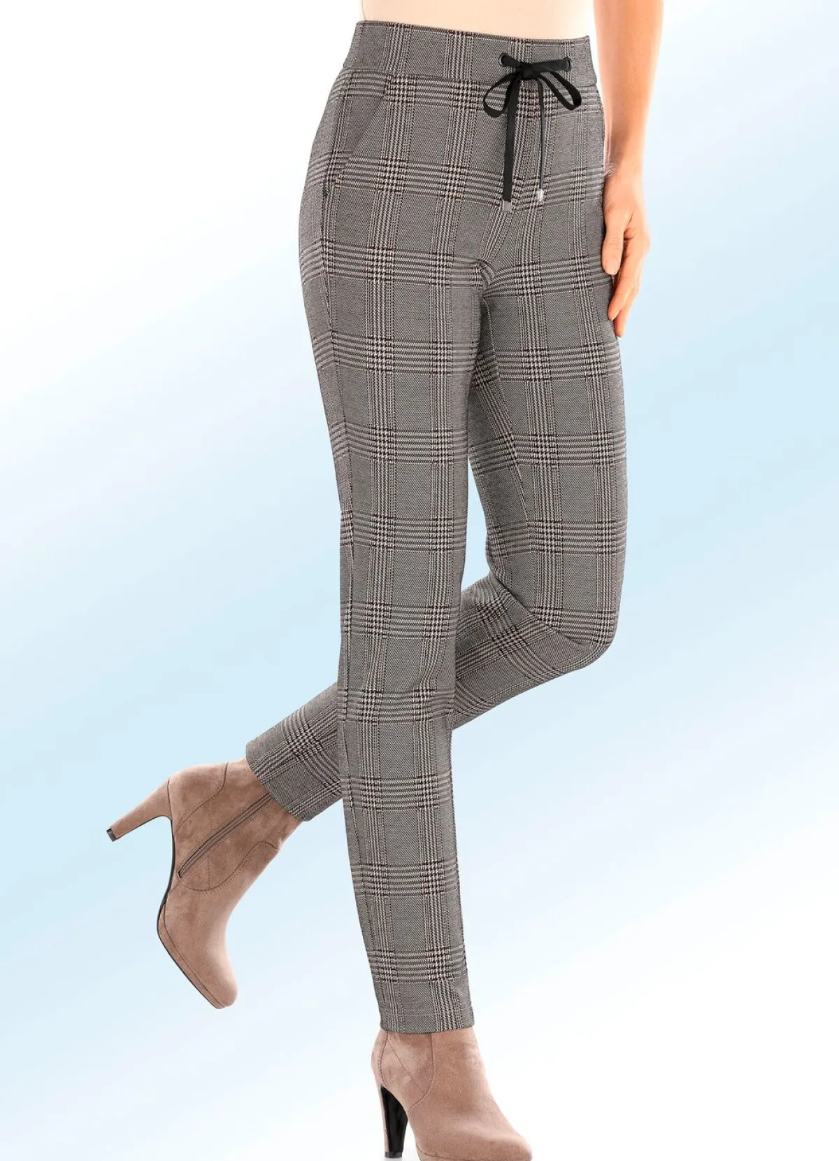 Best ASCARI Jerseyhose in aktuellen Karodessinierungen BRAUN-SCHWARZ