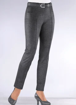 New KLAUS MODELLE MADE IN GERMANY Jerseyhose in Schlupfform ANTHRAZIT MEL.