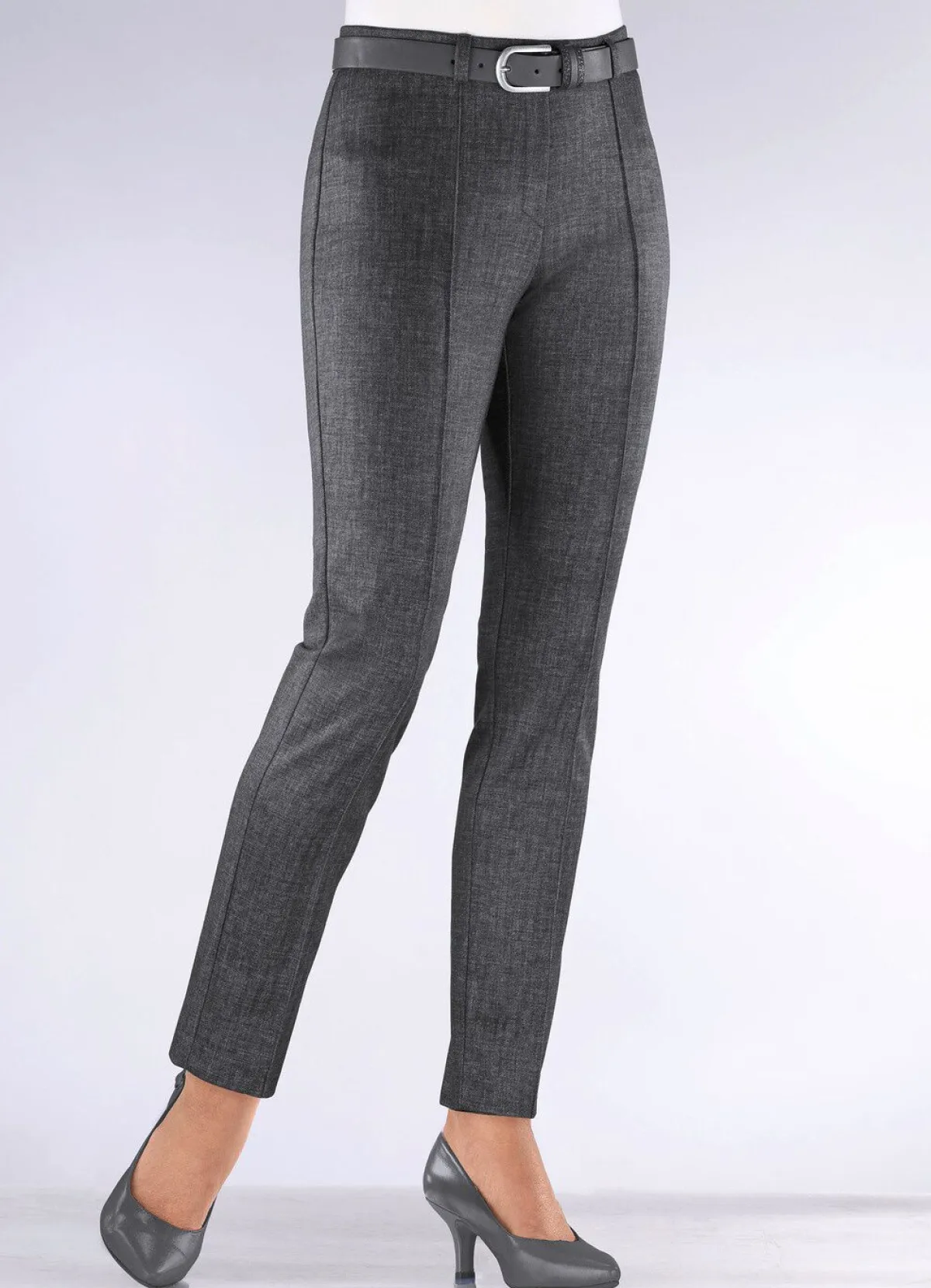 New KLAUS MODELLE MADE IN GERMANY Jerseyhose in Schlupfform ANTHRAZIT MEL.