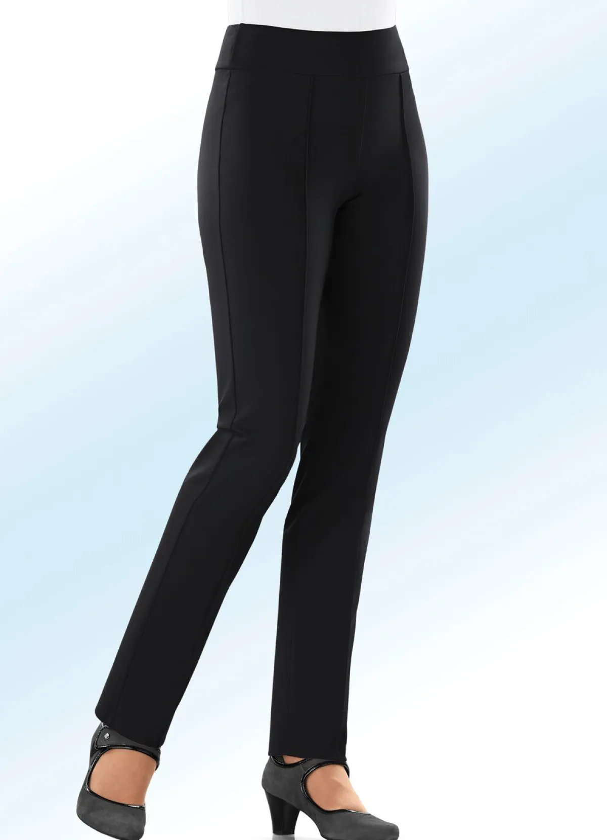 Outlet BADER Jerseyhose mit höherem, elastischem Formbund SCHWARZ