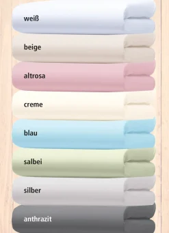 Clearance FLORELLA Jersey-Stretch-Elasthan-Spannbetttücher Excellent von ANTHRAZIT