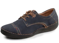 Hot JOSEF SEIBEL , klassische Damen-Schnürschuhe, Weite G, mit herausnehmbarem Fußbett MARINE-BRAUN
