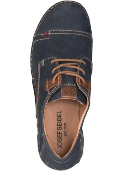 Hot JOSEF SEIBEL , klassische Damen-Schnürschuhe, Weite G, mit herausnehmbarem Fußbett MARINE-BRAUN