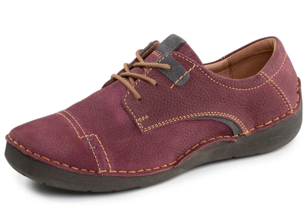 Online JOSEF SEIBEL , klassische Damen-Schnürschuhe, Weite G, mit herausnehmbarem Fußbett BEERE-GRAU