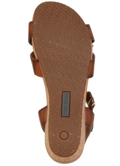 JOSEF SEIBEL , leichte Damen-Sandalen, Weite G, aus Leder CAMEL