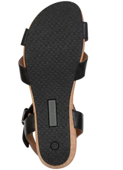 Outlet JOSEF SEIBEL , leichte Damen-Sandalen, Weite G, aus Leder SCHWARZ