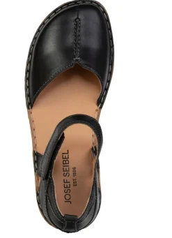 JOSEF SEIBEL , leichte Damen-Sandalen, Weite G, mit Klettverschluss SCHWARZ