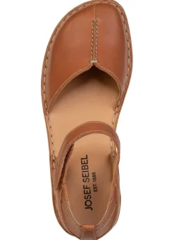 Sale JOSEF SEIBEL , leichte Damen-Sandalen, Weite G, mit Klettverschluss COGNAC