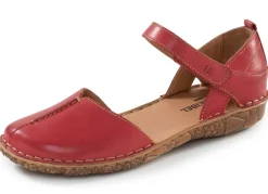 Sale JOSEF SEIBEL , leichte Damen-Sandalen, Weite G, mit Klettverschluss RUBINROT