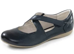 Outlet JOSEF SEIBEL , schicke Damen-Spangenschuhe, Weite G, mit herausnehmbarem Fußbett MARINE