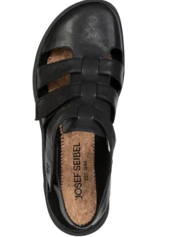 Best JOSEF SEIBEL , schicke Damen-Sandalen, Weite G, mit Klettverschluss SCHWARZ