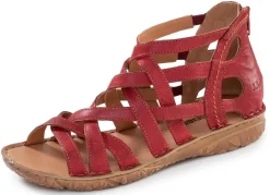 Sale JOSEF SEIBEL , sommerliche Damen-Sandalen, Weite G, aus Leder ROT