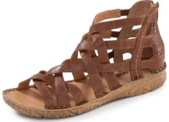 Best JOSEF SEIBEL , sommerliche Damen-Sandalen, Weite G, aus Leder KASTANIE
