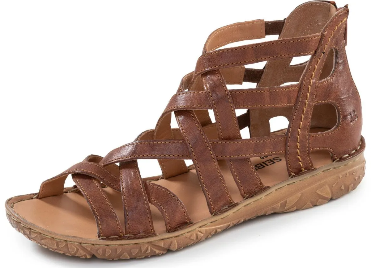 Best JOSEF SEIBEL , sommerliche Damen-Sandalen, Weite G, aus Leder KASTANIE