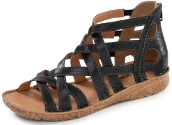 Best JOSEF SEIBEL , sommerliche Damen-Sandalen, Weite G, aus Leder SCHWARZ