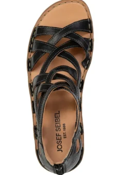 Best JOSEF SEIBEL , sommerliche Damen-Sandalen, Weite G, aus Leder SCHWARZ