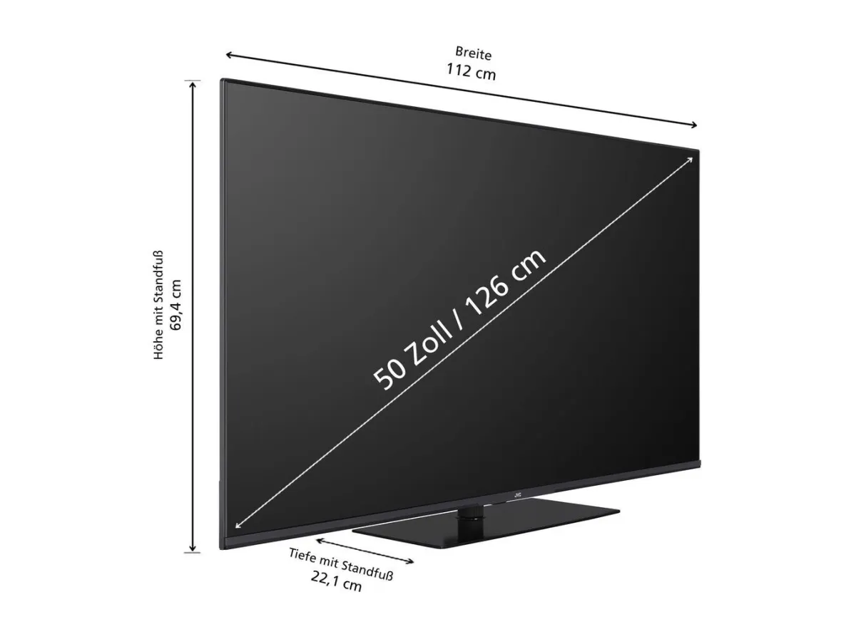 New JVC LT-VGQ8255 4K-Ultra-HD QLED-Fernseher SCHWARZ