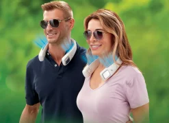 Sale LIVINGTON Kabelloser Cool2Go-Luftkühler zum Umhängen WEISS