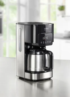 Best CASO Kaffeemaschine mit Thermokanne SCHWARZ-SILBER