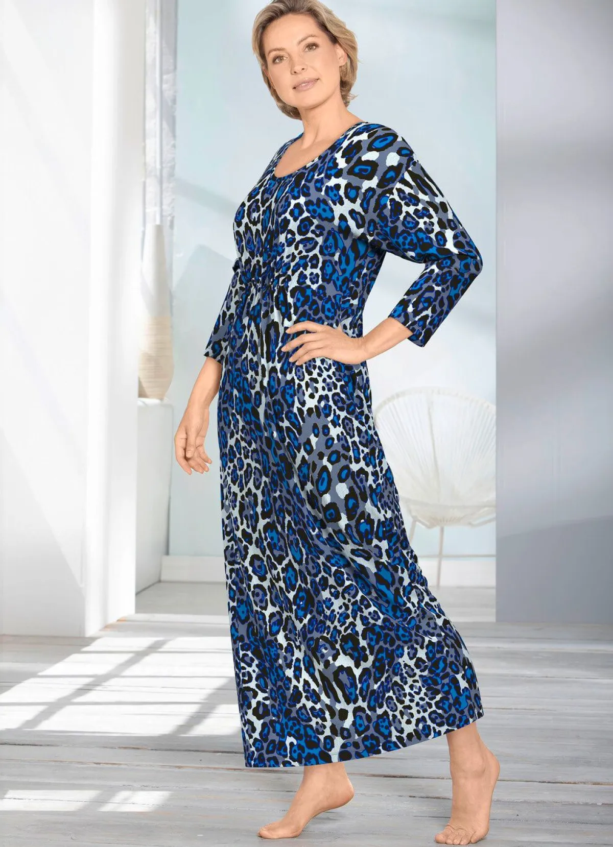 KLAUS MODELLE MADE IN GERMANY Kaftan - Made in Germany MARINE-BLEU-AQUA-BUNT