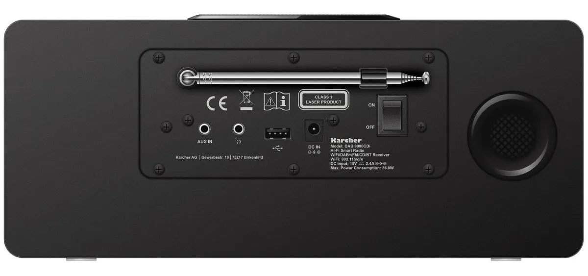Outlet KARCHER "" Internetradio mit CD-Spieler SCHWARZ