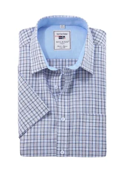 Outlet MILANO ITALY Kariertes ""-Hemd in 4 Farben HELLGRAU KARIERT
