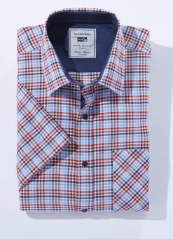 Clearance MILANO ITALY Kariertes ""-Hemd in 4 Farben