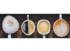 Outlet BADER Küchenläufer Kaffeetassen, mit rutschhemmender Rückseite BRAUN