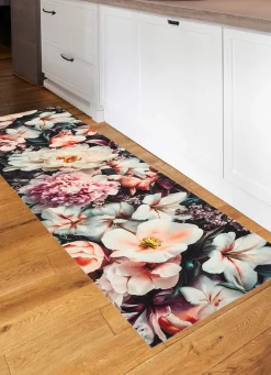 Online BADER Küchenläufer und Teppich mit eindrucksvollen Blütenmotive BUNT