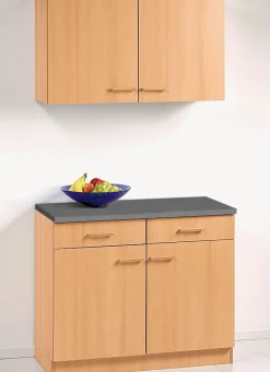 New BADER Küchenmöbel mit melaminharzbeschichteter Oberfläche BUCHE