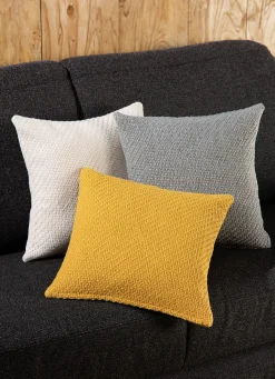 Sale BADER Kissenbezug in Strickoptik SILBER