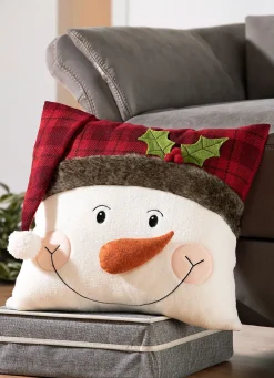 Hot BADER Kissenbezug mit Schneemannapplikation BUNT
