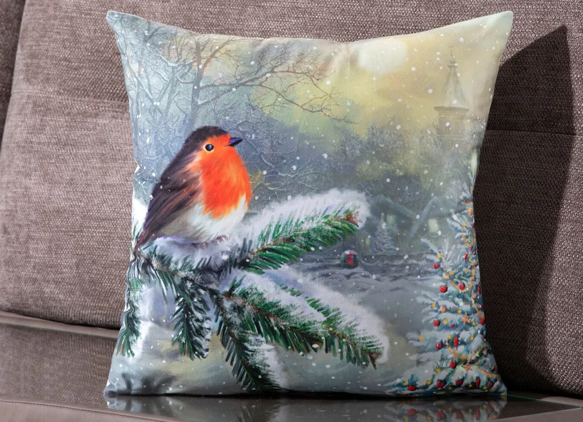 BADER Kissenbezug mit winterlichen Motiv BUNT