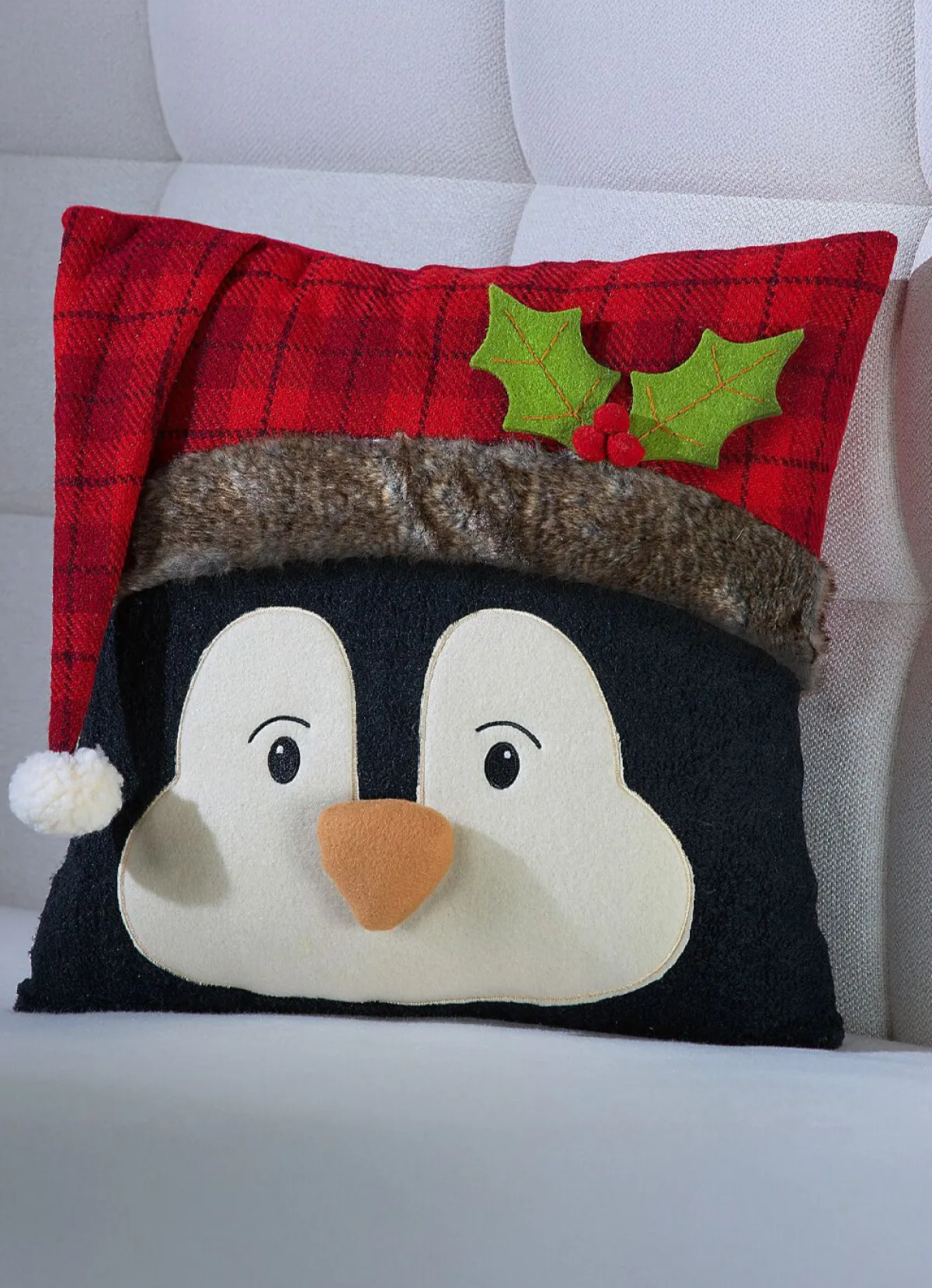 BADER Kissenbezug Weihnachtspinguin BUNT