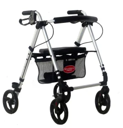 New BADER Klappbarer Alu-Rollator SILBER