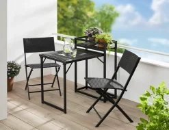 Best BADER Klappbares Balkon-Set SCHWARZ