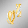 Hot BADER Klappcreolen in Bicolor, teilweise diamantiert