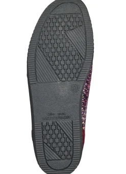 Online BADER Klassische Damen-Hausschuhe, Weite H, mit Klettverschluss BORDEAUX-MULTICOLOR