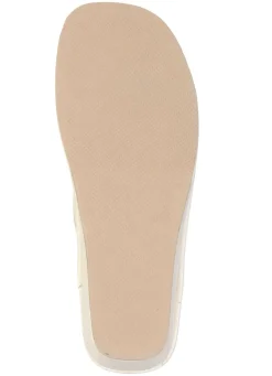 New BADER Klassische Damen-Pantoletten, aus Leder CREME