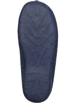 New BADER Klassische Herren-Hausschuhe, aus Wollfilz BLAU