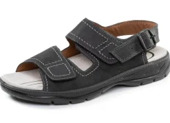Best BADER Klassische Herren-Sandalen, Weite H, mit Klettverschluss SCHWARZ