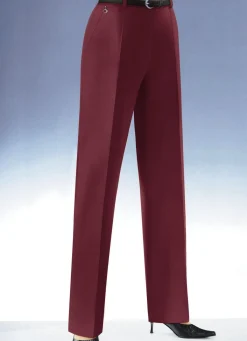 Hot KLAUS MODELLE MADE IN GERMANY Klassische Hose RUBINROT