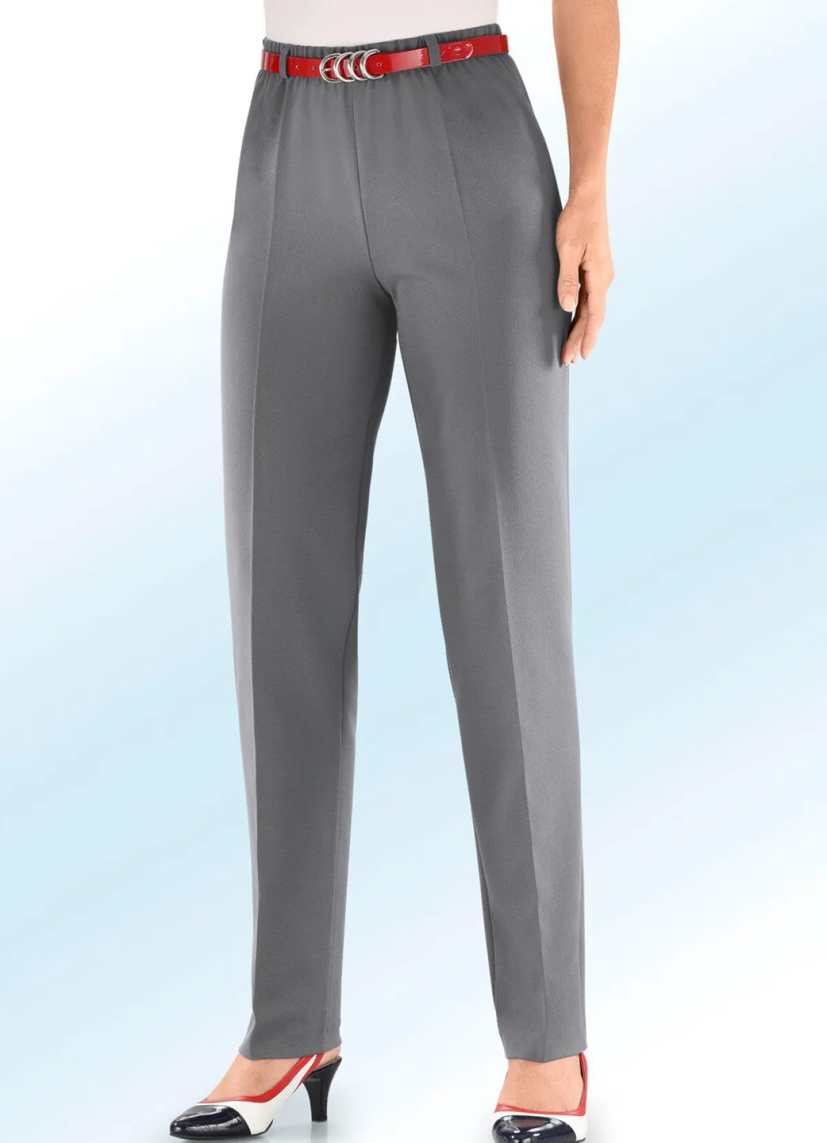 Sale KLAUS MODELLE MADE IN GERMANY Klassische Hose MITTELGRAU