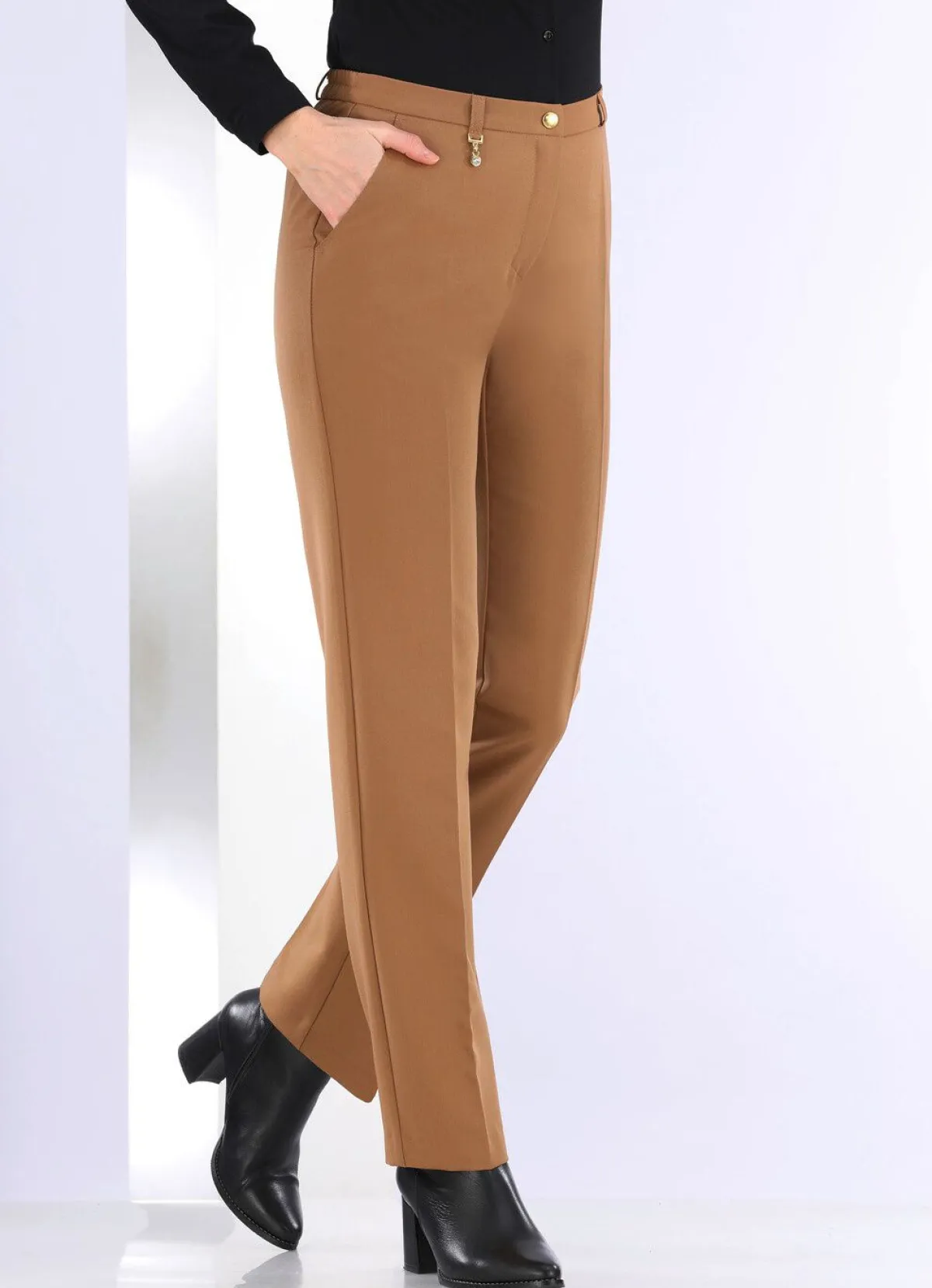 New BADER Klassische Hose CAMEL