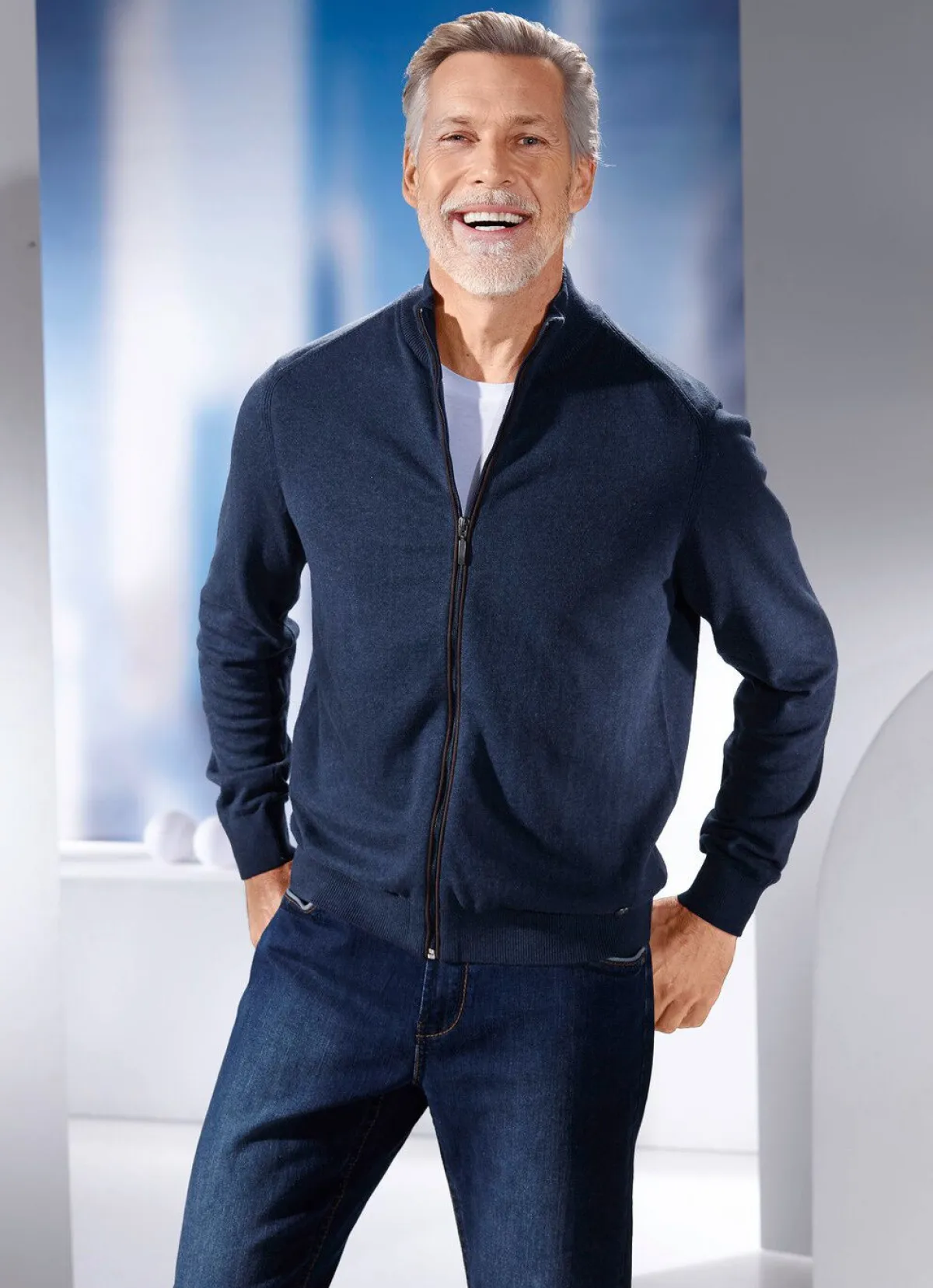 Best BADER Klassische "King's Road"-Jacke in 3 Farben MARINE MELIERT