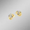 Online BADER Klassische Knoten-Ohrstecker in Bicolor
