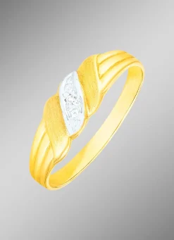 Online BADER Klassischer Damenring in Bicolor mit Diamant