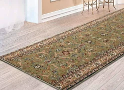 Sale BADER Klassischer Läufer mit hoher Flordichte GRÜN