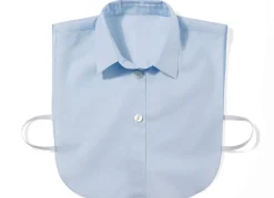 Clearance KLAUS MODELLE MADE IN GERMANY Klaus Modelle, Damen-Blusenkragen, aus feinem Popeline HELLBLAU