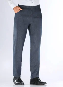 New KLAUS MODELLE MADE IN GERMANY "Klaus Modelle"-Edel-Schlupfjeans mit Gummibund in 2 Farben BLAU